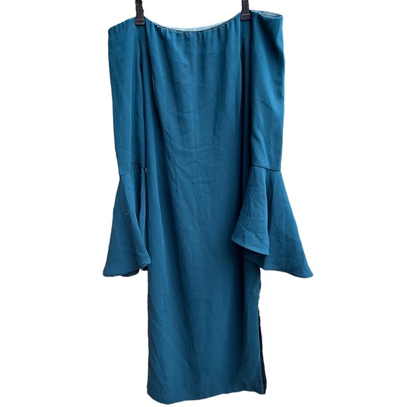 Bardot Off The Shoulder Bell Sleeve Midi Length Solange Dress - Picture 5 of 15